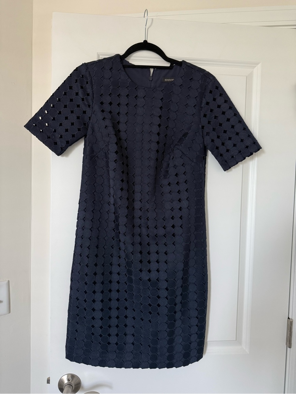 Banana Republic Navy Eyelet Dress